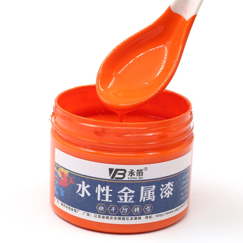 Peinture acrylique blanche, peinture métallique à base d'eau à séchage rapide et antirouille, peintures artisanales pour meubles de maison, 250g: Orange