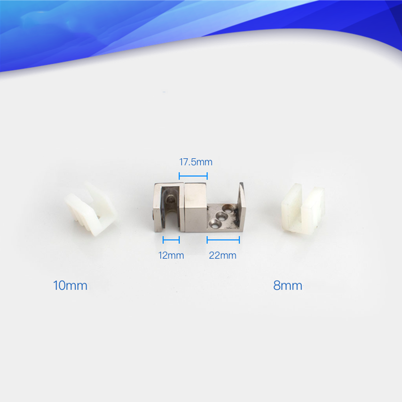 Shower room fixed 304 stainless steel stopper bathroom sliding door double glass swing stopper lower slider hardware accessories