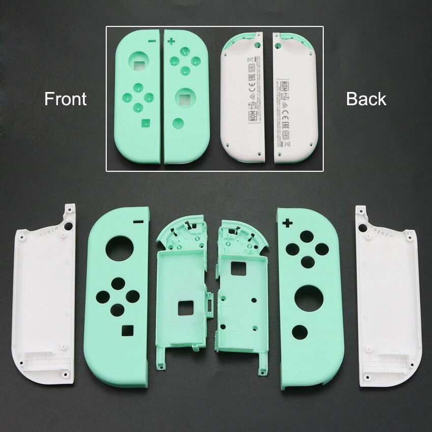 YuXi Replacement Housing Shell Cover for Nintend Switch NS NX Joy-Con Joycon Controller Protective Shell Case Green Blue White: No.1