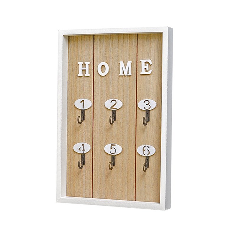 Cnim Ins Scandinavische Stijl Wanddecoratie Handgemaakte Houten "Home" Key Box Key Box Muur Creatieve Kamer decoratie