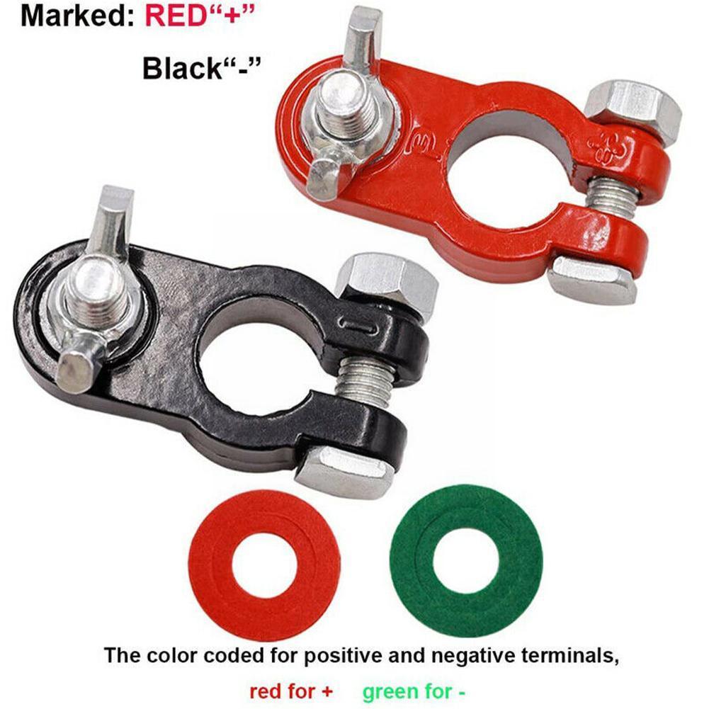 Car Battery Terminal Automotive Car Top Post Wire Cable Clamp Terminal Connectors Car Accessories For Cars Trucks Buses H7O6