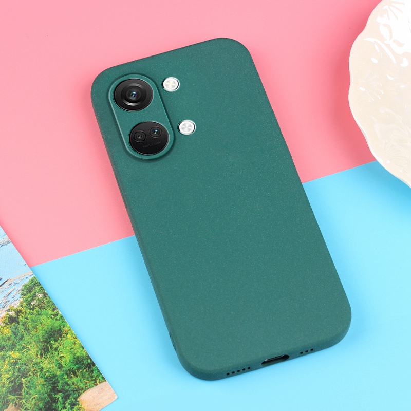 Coque antichoc en silicone souple pour OnePlus Nord 3 2 2T N10 N100 N20 N30, coque de protection complète, Sand 256: Néoprène / green