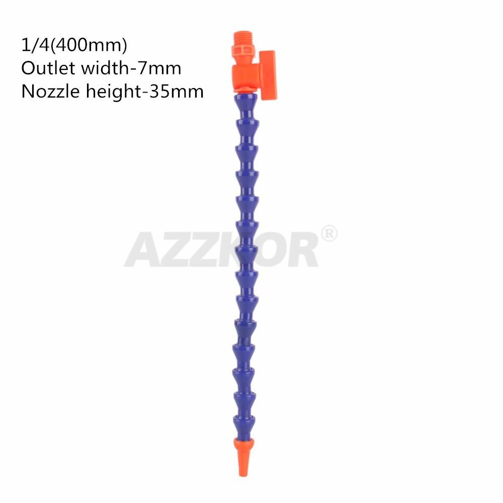 Pneumatische Kunststoff Runde Flache flexibel Kühlung Rohr mit Schalter Kraftstoff Injektion Wasser Rohr Für CNC Drehmaschine 1/4'' 3/8 "1/2": runden 1I4 400mm