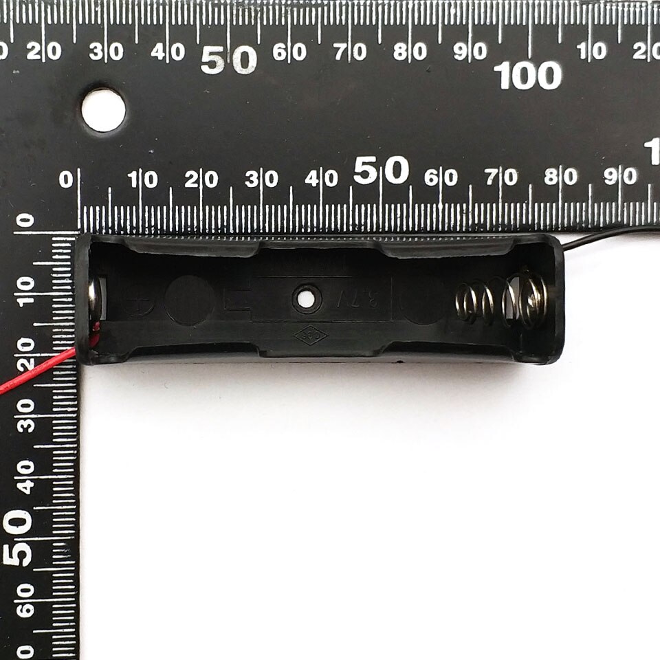 Single Slot 18650 Mobile Battery Clip Case Holder with Wire Leads DIY