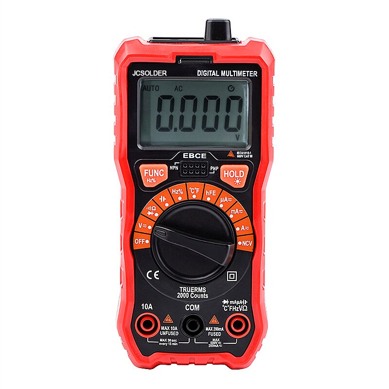 JCD di saldatura kit di ferro con multimetro Digitale 6000 conta Auto Ranging AC/DC tester di tensione Flash luce di saldatura del ferro strumento di saldatura