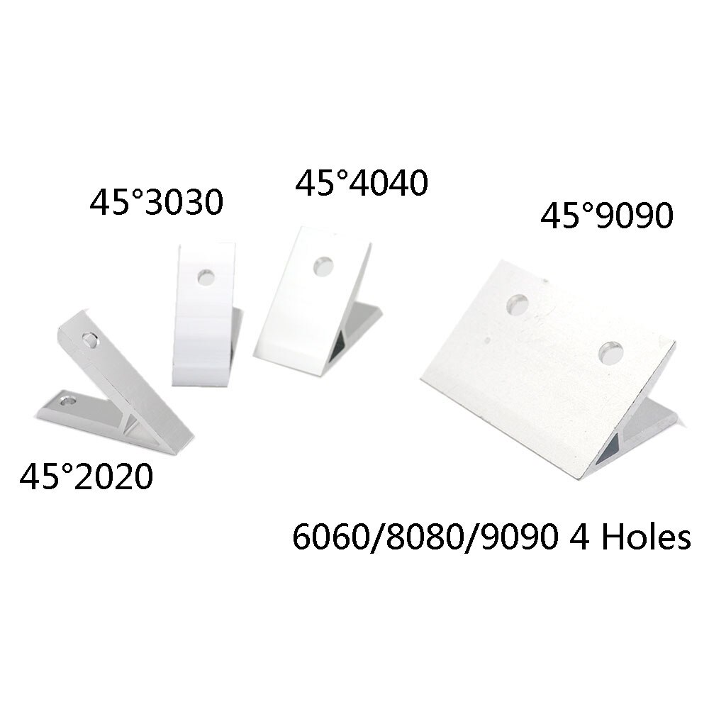 2pcs 45 degree 4040 40x40 Corner Angle Bracket Connection Joint for 4040 series Aluminum Profile