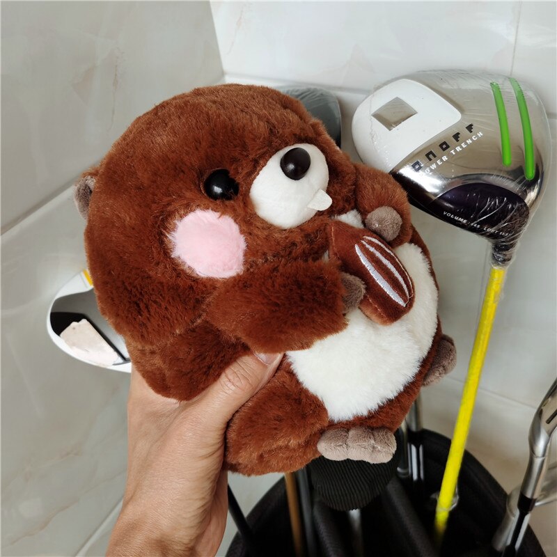 Groundhog Driver Head Cover Plush Golf 460cc Wood Headcover 4 Colors Golf Club Accessory For Man Women