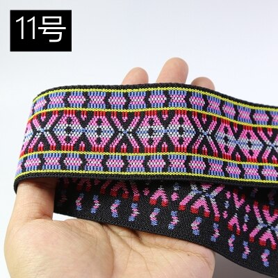 50mm nylon fargerike elastiske bånd gjør-det-selv-belte bånd kjole bukser sko klær gummi 4cm webbing plagg sytilbehør: 11 50mm