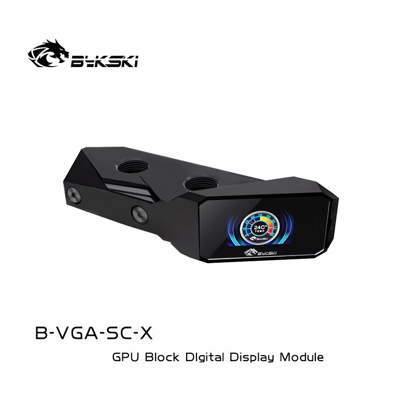 Bykski with digital gpu terminal block for computer gpu cooling water block transparent base kit for computer gpu