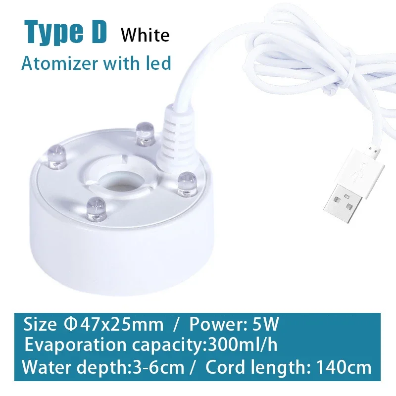 2-IN-1 USB 5V Waterpomp Ultrasone Verstuiver Mist Maker Fogger voor Vijver Tuin Rotstuin fontein Aquarium Landschapsarchitectuur Luchtbevochtiger: Rood