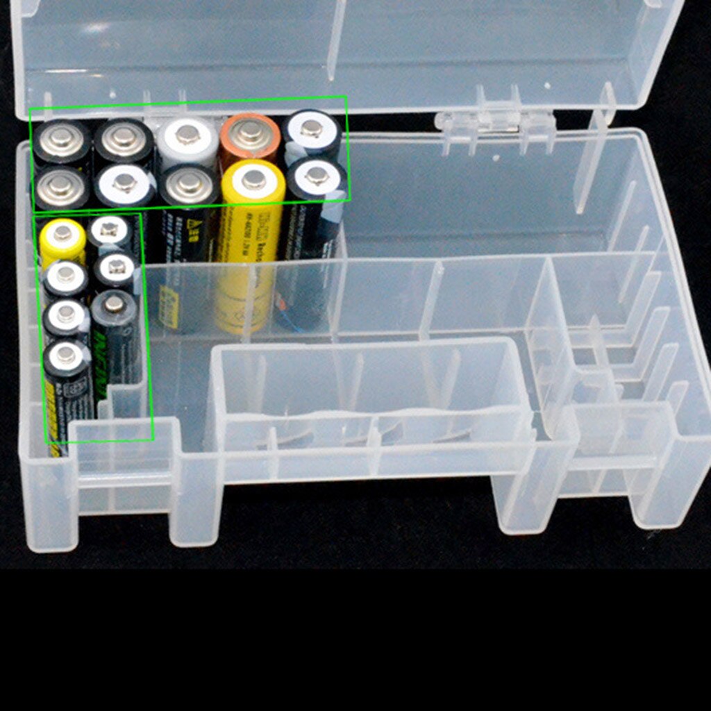 Hard Plastic Clear Case Cover Houder Aaa Batterij Opbergdoos Gesp Grote Capaciteit Opbergdoos Met Vochtbestendig Opbergdoos: Default Title