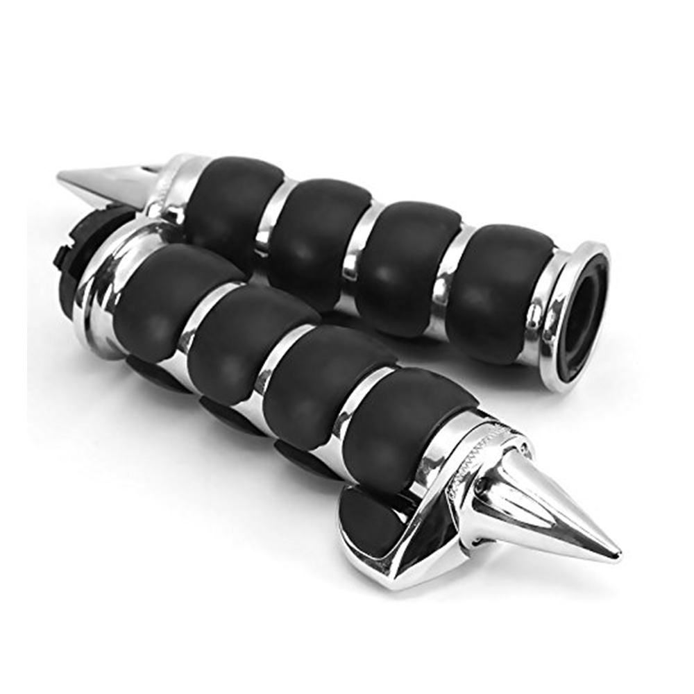 22Mm/25Mm Handvat Motorfiets Custom Chrome Aluminium Hand Grips Chopper Cruiser Stuur Grip: 25MM B