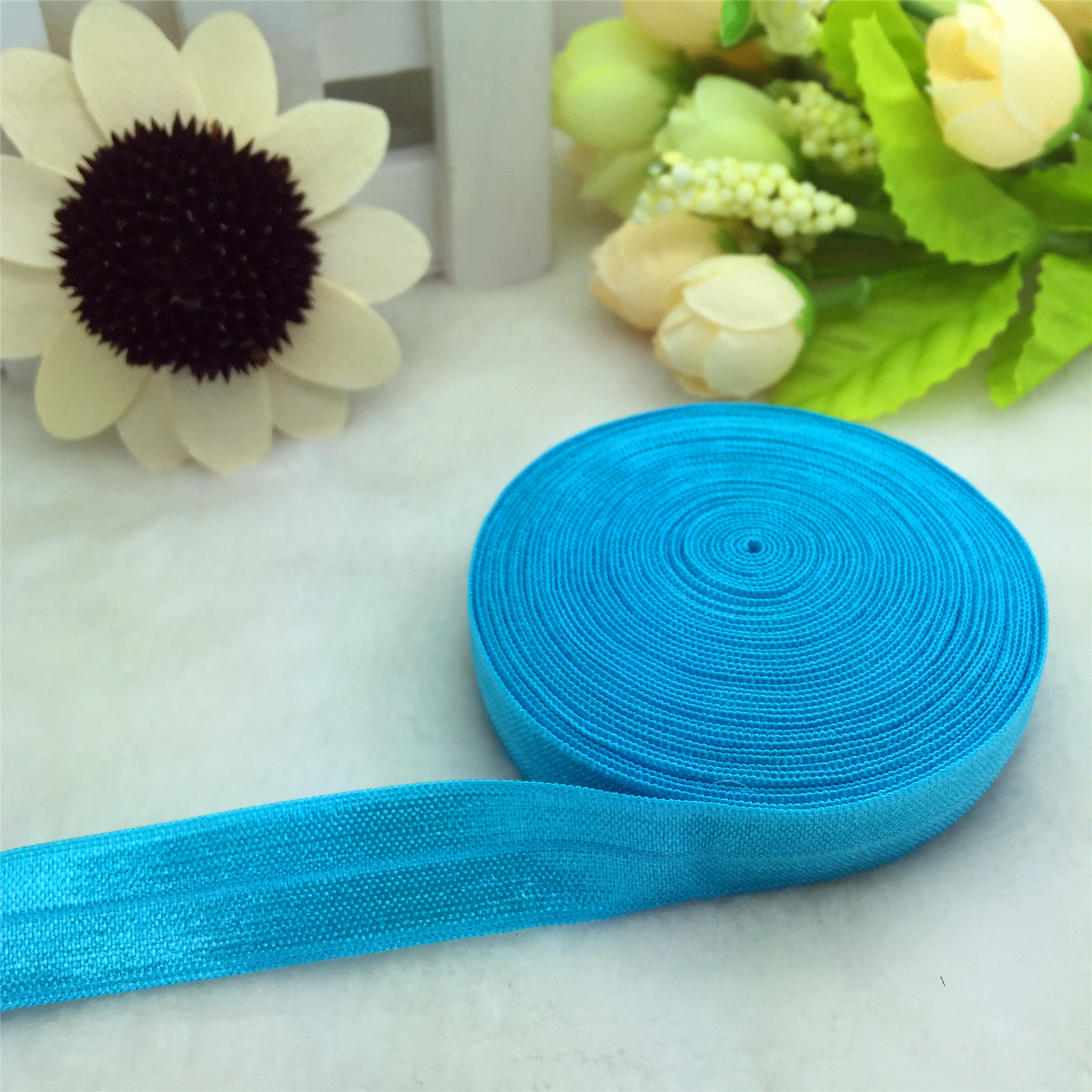 5 Yards 5/8 "15 MM Multirole Foldover Elastische Spandex Satijn Band Elastiekjes