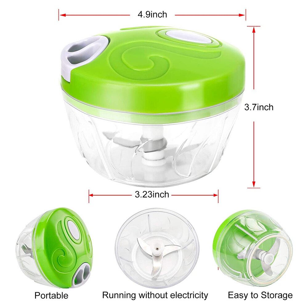 1 stk håndmadshakker vegetabilsk hvidløgshakker twist-hakker hvidløgspresser hakkemaskine blender foodprocessor maskine køkkenværktøj
