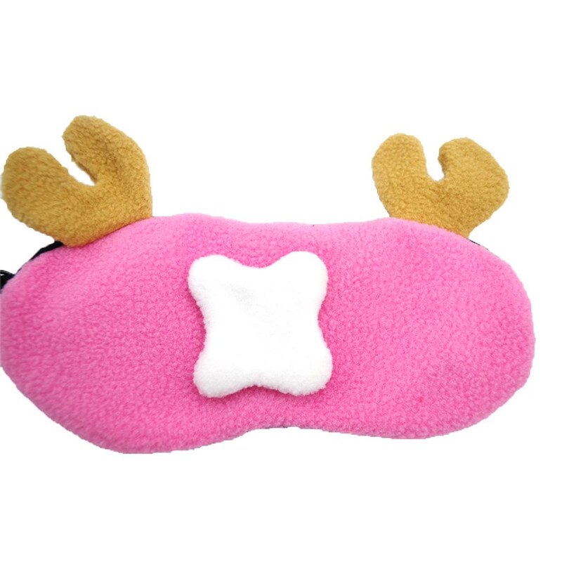 1 Pcs Cartoon Animals Shape Sleeping Eye Mask Soft Plush Travel Sleeping Blindfold Durable Eyepatch Travel Accessories: E