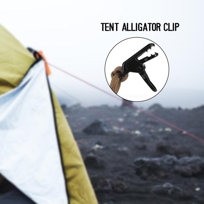10PCS Tent Clip Adjustable Plastic Heavy Duty Windproof Awning Clamp Outdoor Camping Tent Alligator Clip Nylon Jaw Grip Trap