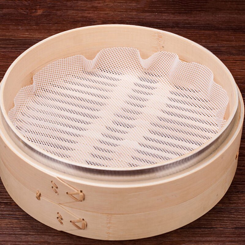 1Pc Non-Stick Steamer Mat Dim Sum Tool Food Grade Silicone Kitchen Under Steamers Mat Cooking Accessories Eco-friendly Cookware