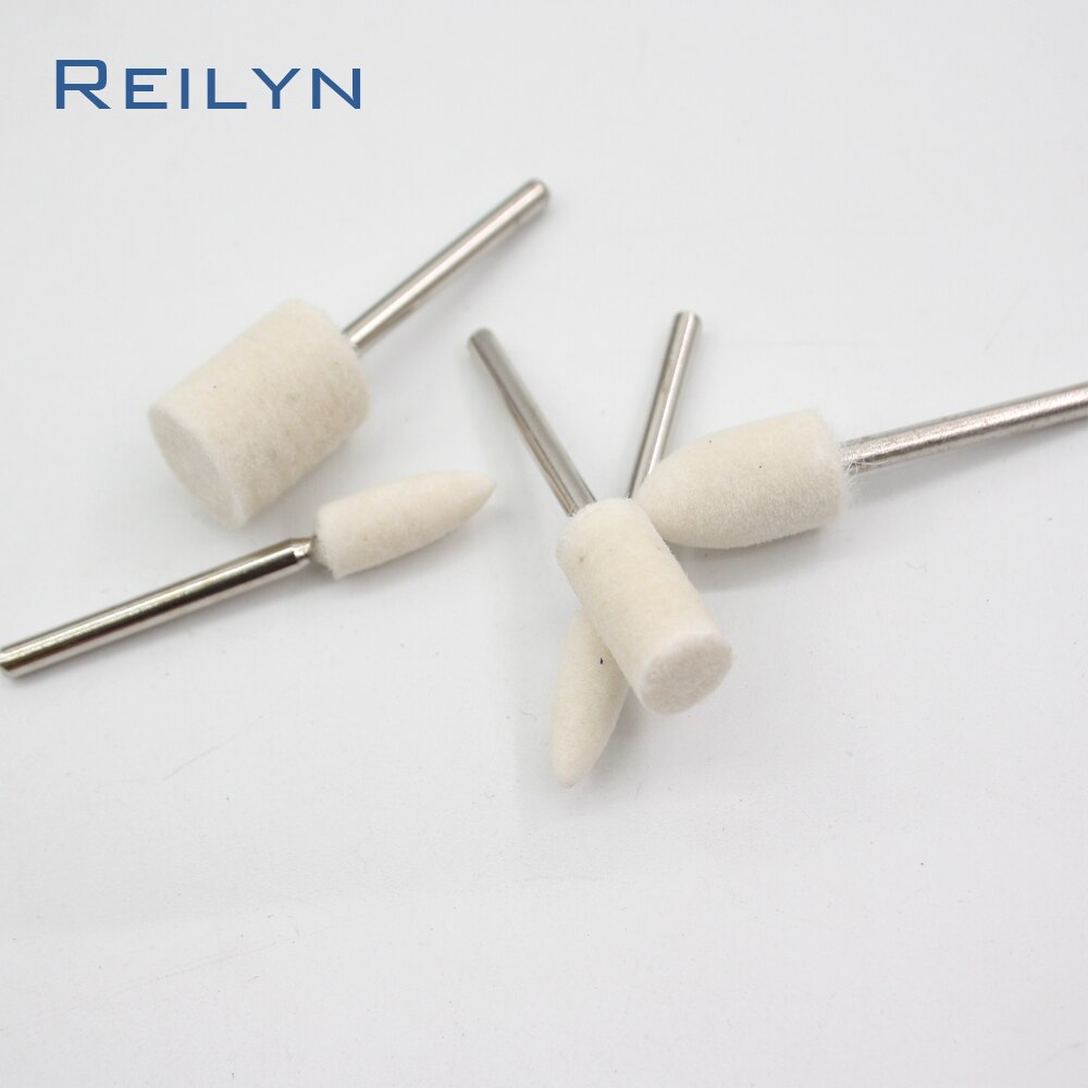 12 pcs Wool Polishing Wheel 6mm/8mm/10mm/12mm Polishing Disc Artificial-wool Polisher Roller for Dremel Rotary Tools