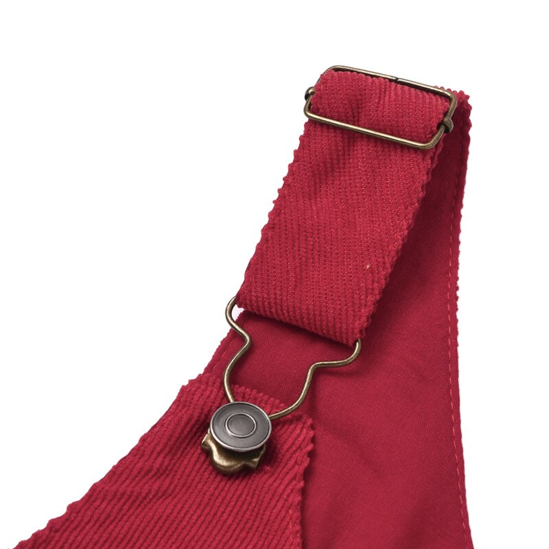 Babybroek met bretels, corduroy jumpsuit, herfst mouwloos zijzak patch kleur herfst schouder knopen kleding