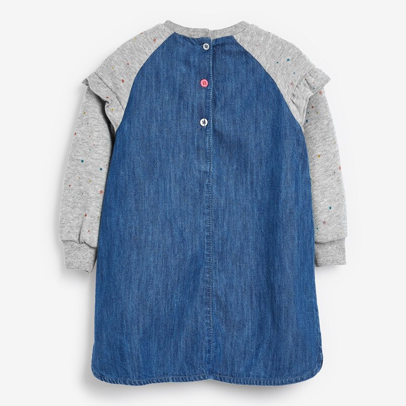 Little Maven-Vestidos vaqueros para niña, ropa de otoño para niño de 2 a 7 años, de algodón, vaquero, unicornio, Starb
