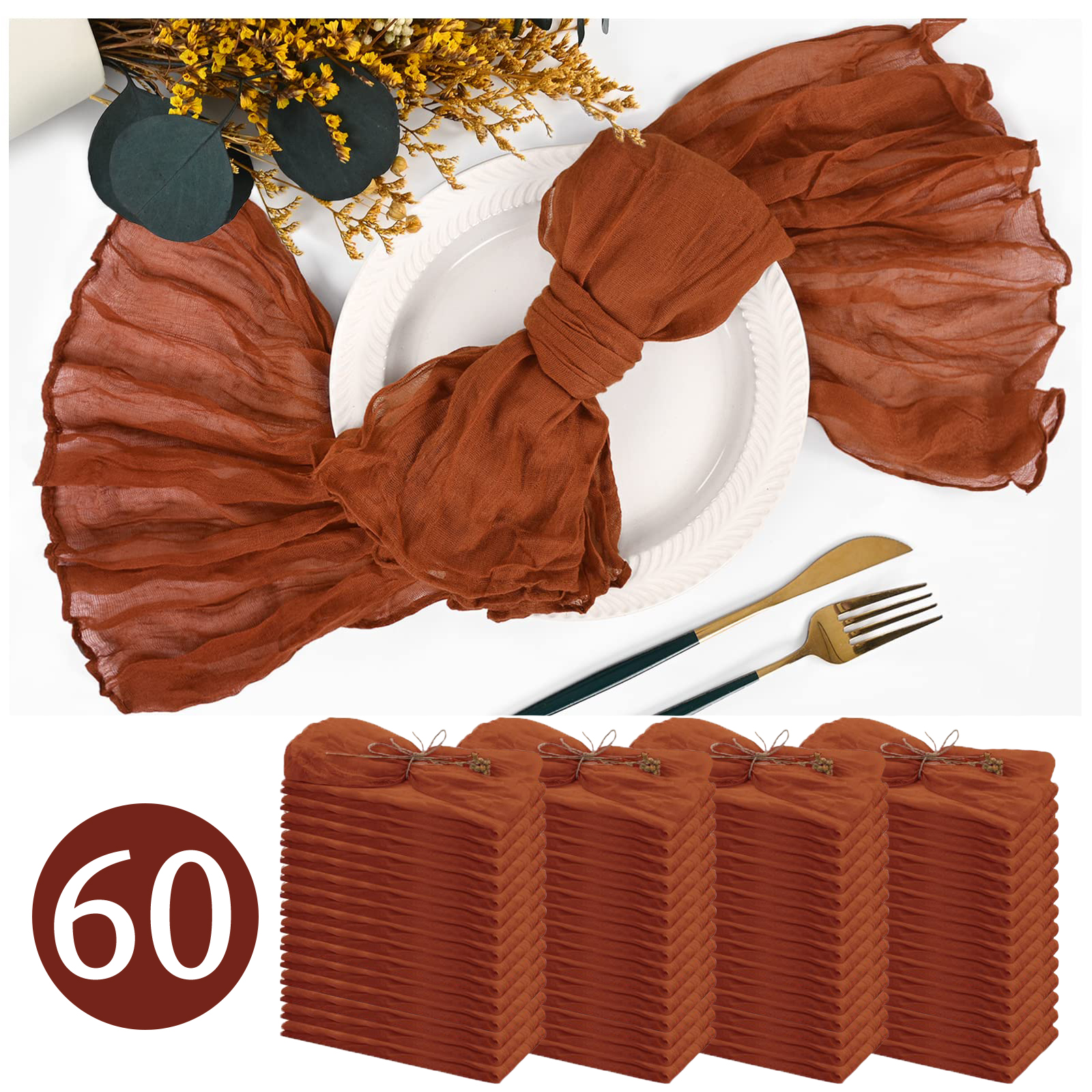 24-120 Stuks Salie Groene Bruiloft Servetten Doek Servetten Katoenen Gaas Handdoek 20Inch Servetten Dineren Placemats Feesttafel Decor: violet