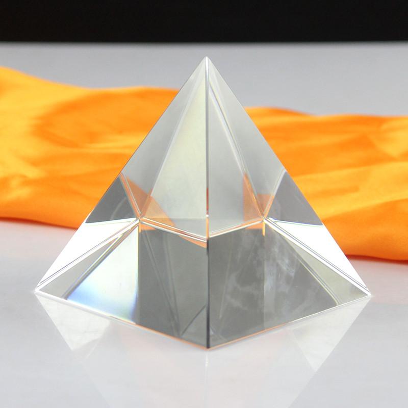 60mm Optical Pyramid Prism Rainbow Glass Transparent Cute Light Rectangular Polyhedral Crystal Prism Science Studying Girls