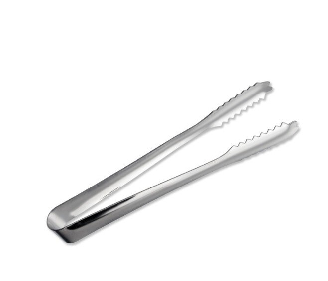 1PC Stainless Steel Ice Tongs Tool Bar Kitchen Barbecue BBQ Clip Bread Food Ice Clamp ELB 100