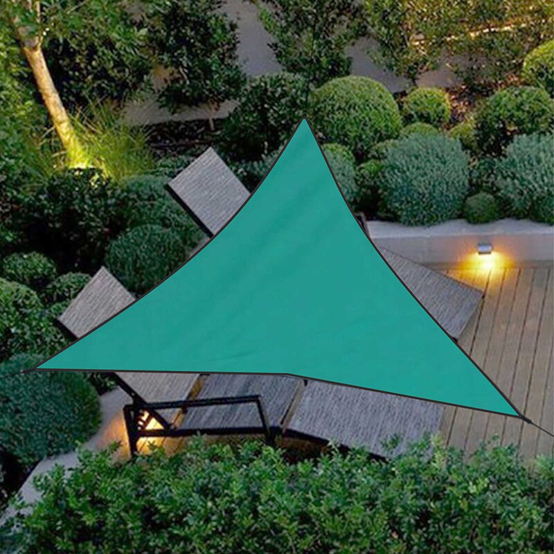 Sunshade Sun Shade Sail Waterproof Oxford Awning Sun Shading Net Triangle Outdoor Canopy Swimming Camping Hiking Sail Awnings: Dark green / 6x6x6M