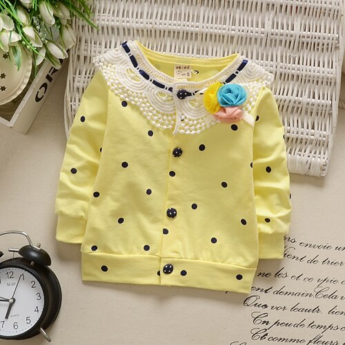 Słodkie bluzy dziecko kwiatów projekt kurtki dziewczynka ubrania bezpłatne Shiping wiosna jesień dzieci moda bawełna, frotte pełne O-neck: Złota / 24 m