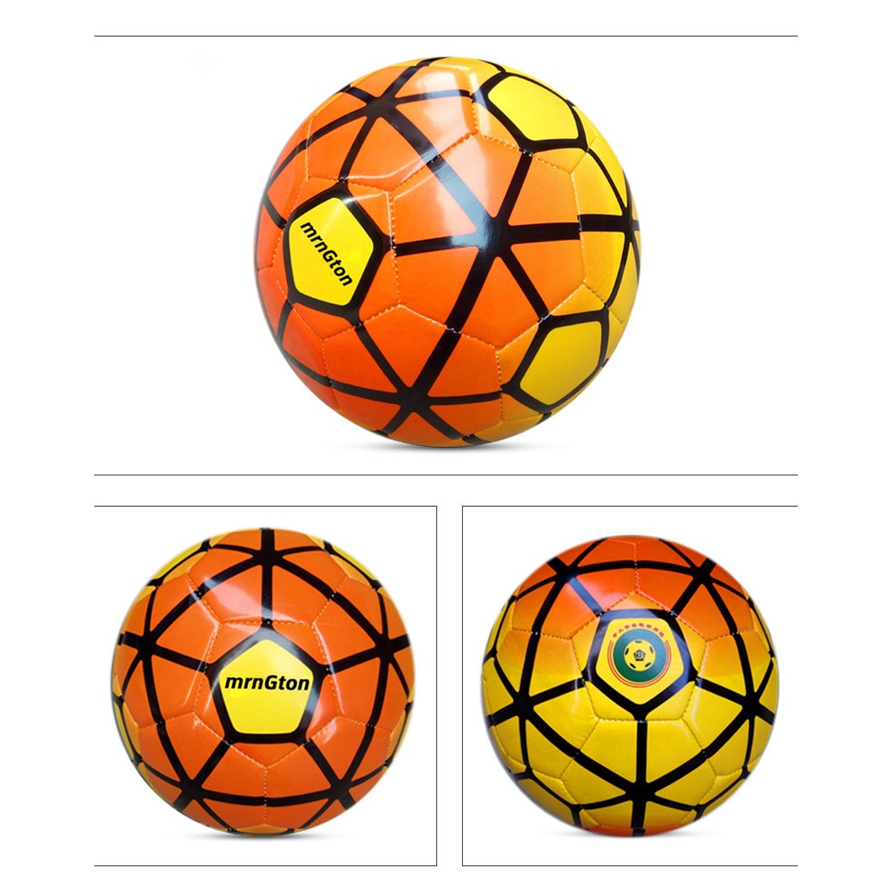 Match Football Official Size 5 Soccer Ball PU Seamless Premier Sports Training Ball Goal Team Match: Red