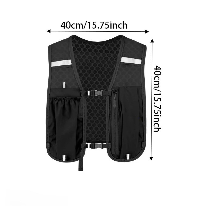 Running Hydraterend Vest Rugzak Ultralight Hydratatie Joggingvest Heren Ademend Marathon Fietstas Waterfles 500ML