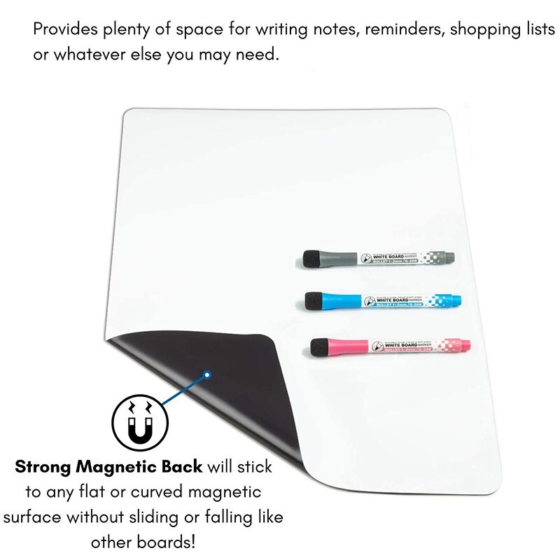 Blød magnetisk whiteboard gennemsigtig tør viske lommer besked skrift tegning dør whiteboard brugt til undervisning forsyninger markør