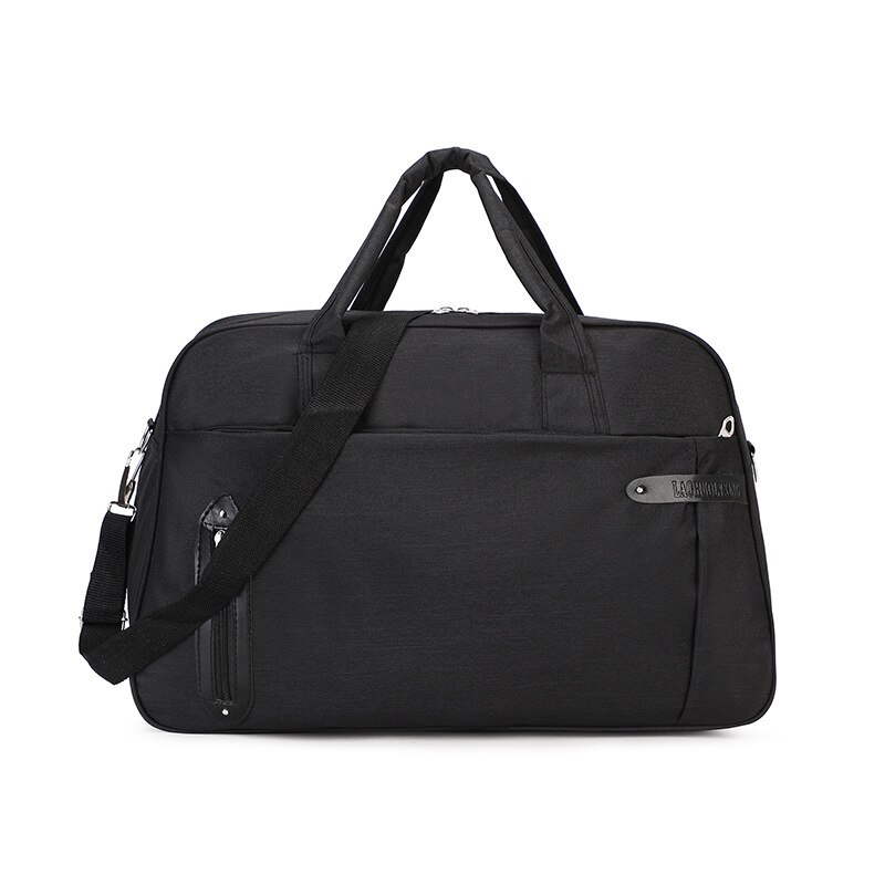 Bløde oxford mænd rejsetasker bære bagage tasker kvinder taske rejsetaske weekend taske høj kapacitet  xa170k: Sort