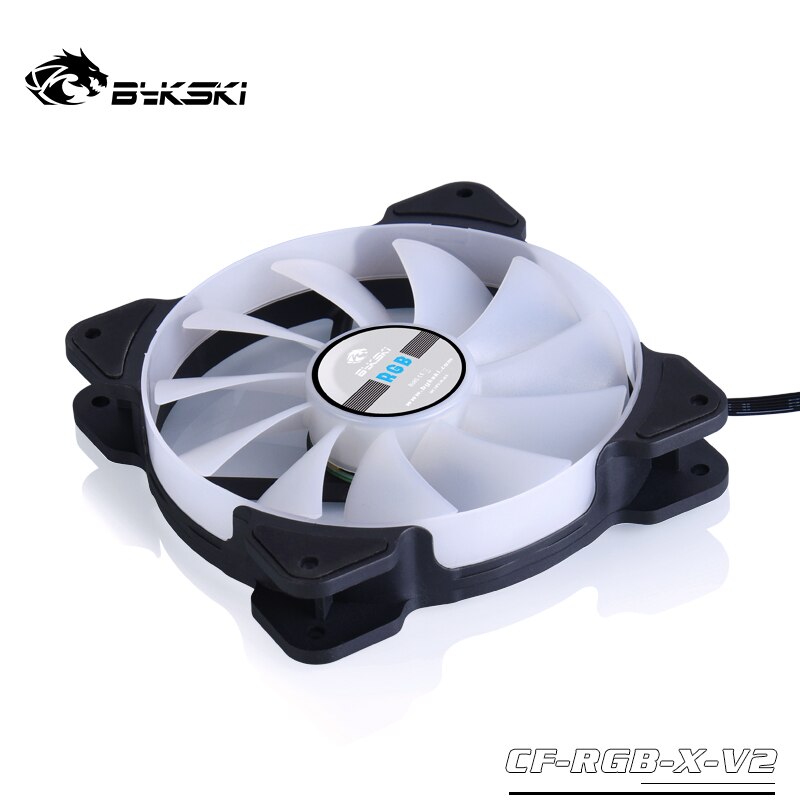 Bykski 12v rbw radiator ventilator  / 1500 rpm  / 64. cfm / computerkasse 12cm ventilator vandudløb radiator hydraulisk leje mute til 120mm