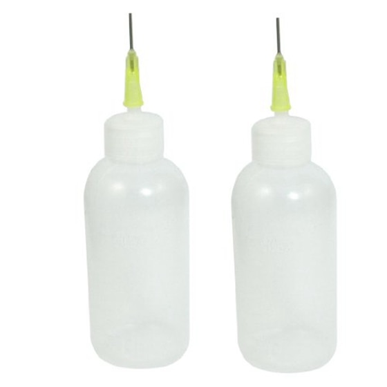 SNNY-2PCS Clear Wit Naald Nozzle Plastic Naaimachine Olie Fles 50 Ml