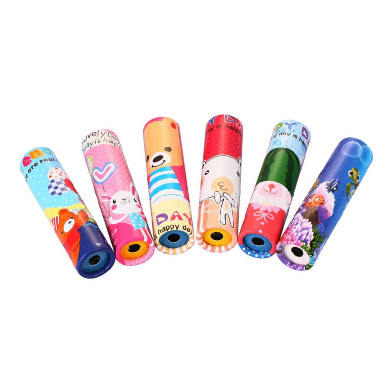 1pcs nostalgische Cartoon 3D Caleidoscoop Papieren Kaart Caleidoscoop Kleurrijke Wereld Speelgoed Interactief Speelgoed Kids SZ1401