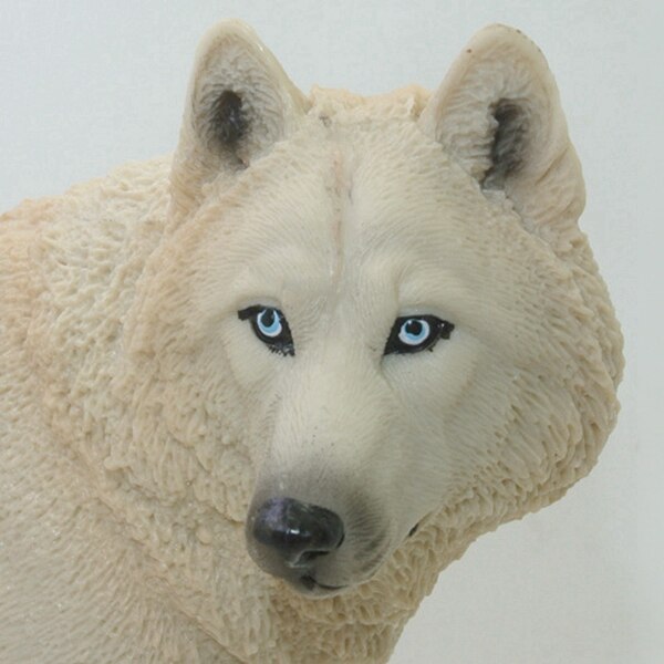 Big White Wolf Toy Forest Wild Animal Model Home Decoration Children Education