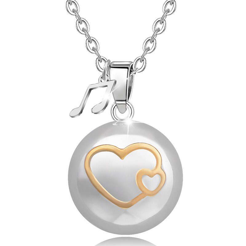 Eudora Gravidanza bola 20 mm armonia bola Pendente Della Collana Della sfera con mini di Musica Dei Monili di fascino per la donna gravidanza nuovo mamma regalo