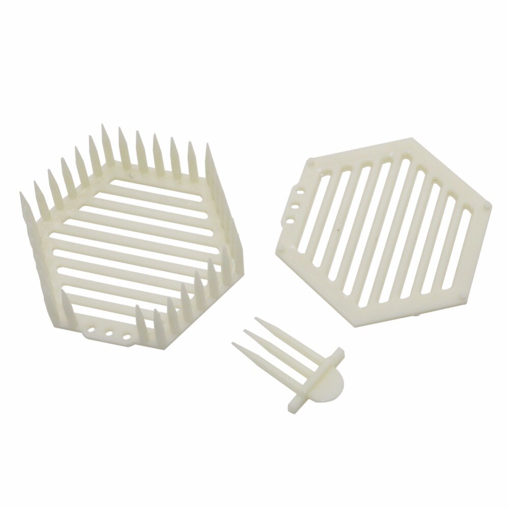 Bee Tools Hexagon Crown Of Thorns Needle Cage Plastic Queen bee Prisoner Cage Beekeeper Apiculture equipement 20 Pcs