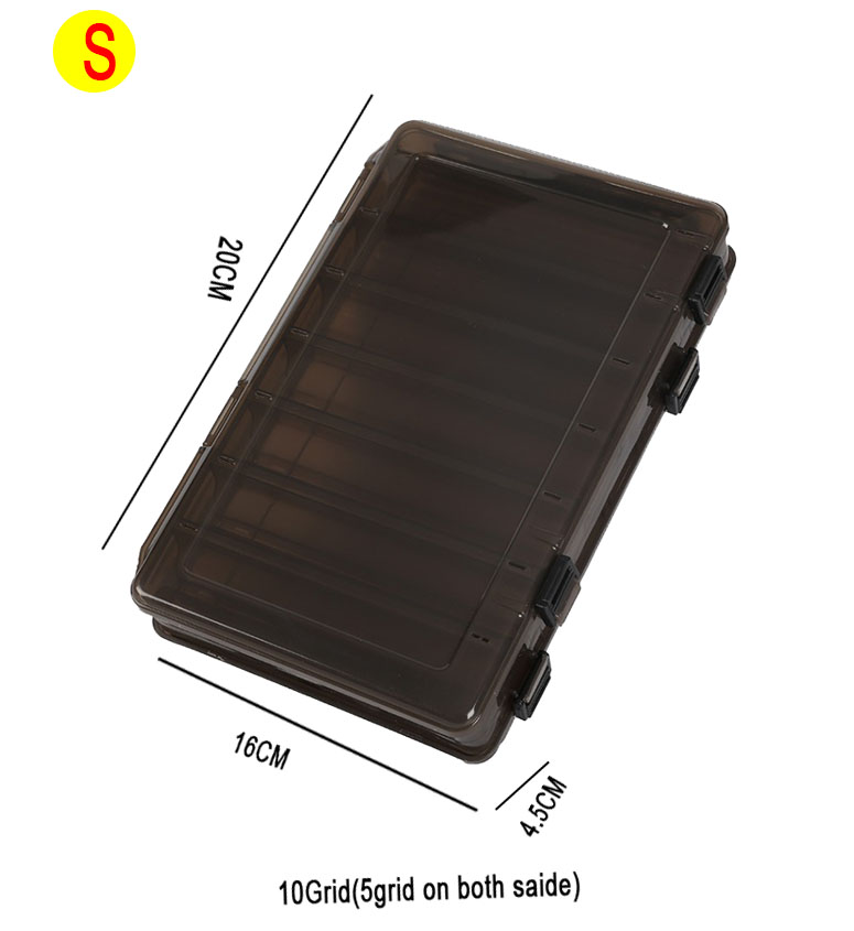 Scatola per attrezzatura da pesca Custodia per esche 14 scomparti Scatole per ganci per esche a doppia faccia Custodia per contenitori per esche Accessori per la pesca: Grigio chiaro