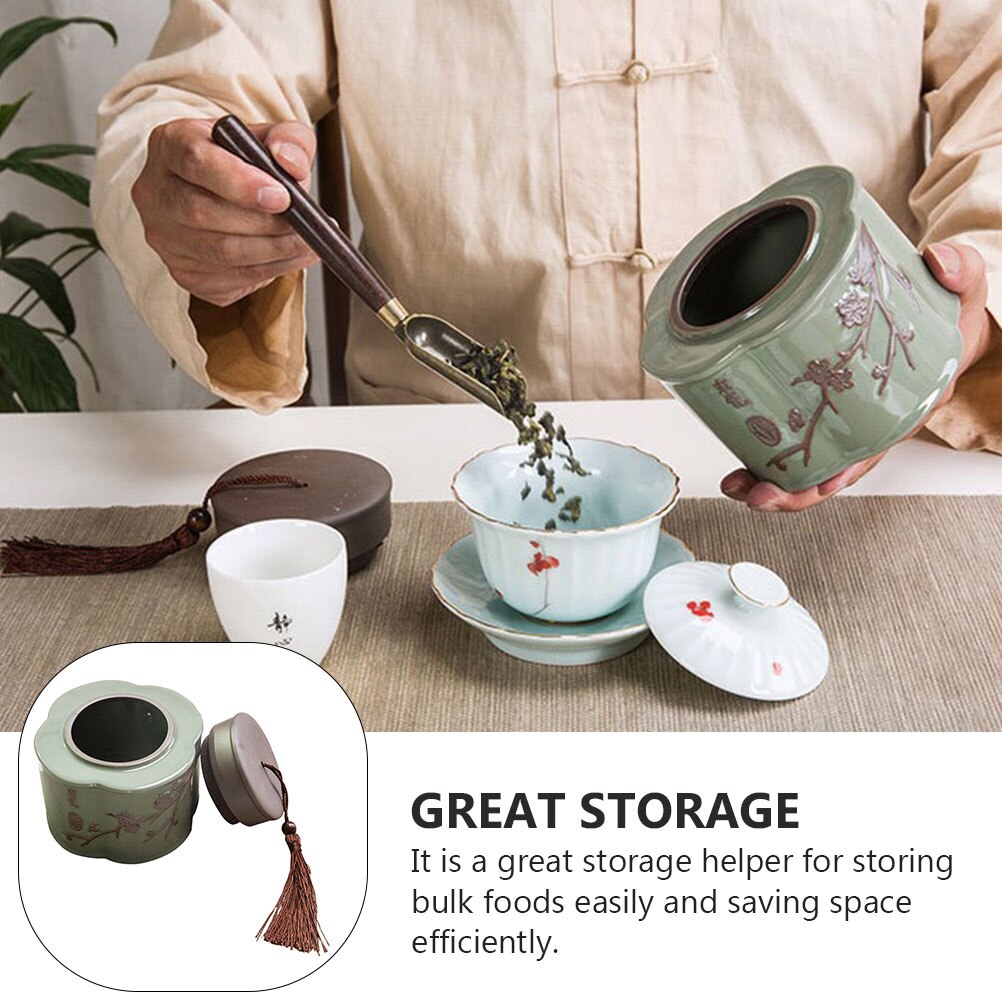 Chinese Style Tea Jar Canister Loose Tea Sealed Jar Home Tea Container
