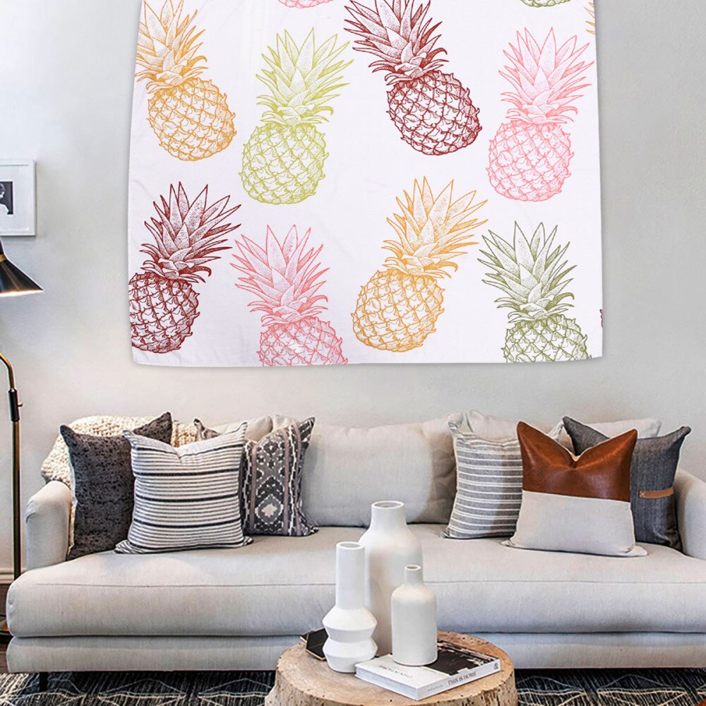 1pc baggrund klud chik yndig smuk væg vedhæng dekoration ananas mønster gobelin til strand håndklæde: Default Title