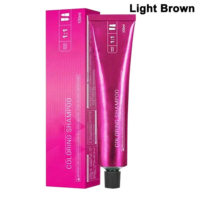 Haar Färbung Shampoo Mild Sicher Haar Färben Shampoo für Männer Frauen Alle Haare WH998: light brown