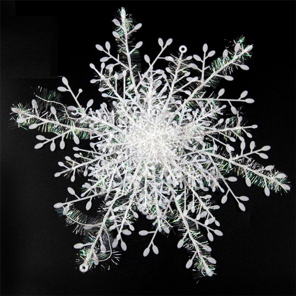 30 stk 8cm julepynt hvide snefnug plast jul snefnug træ vindue julepynt til hjemmet diy