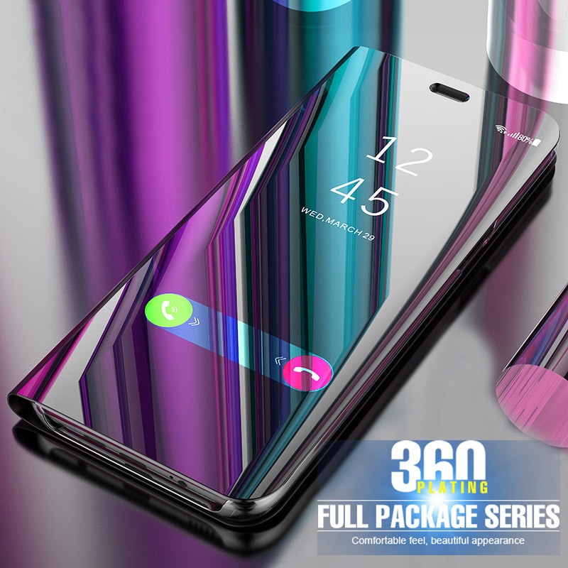 Skinlee hoesje voor oppo find  x2 mirror view smart officiële flipcover standaardhoes voor oppo find  x2 pro