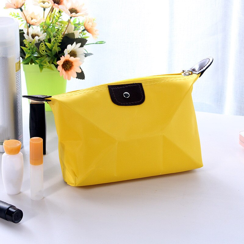 Multifunktions Make-Up Tasche Frauen Kosmetik Taschen Organizer Box Damen Handtasche Nylon Reise Lagerung Taschen Waschen Tasche: yellow