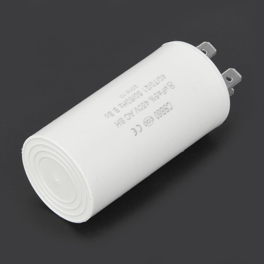 CBB60 Motor Run Capacitor 450V 8uF Motor Capacitor Micro farad Capacitor Spade Terminalsa Air Conditioner Start Capacitor