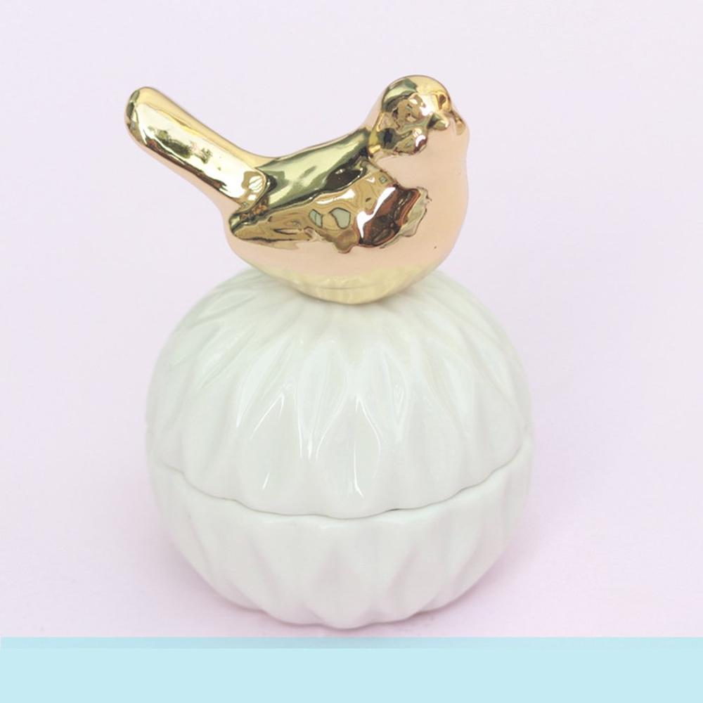 Złota biżuteria ceramiczna pudełko z pokrywą wiewiórka rozgwiazda ptak niedźwiedź królik schowek ins dziewczyna upominek w kształcie serca