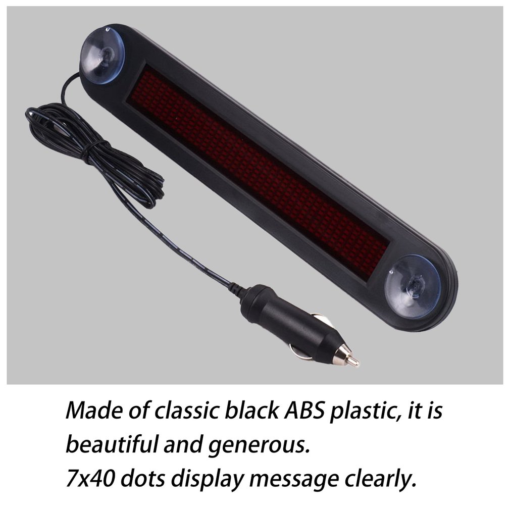 Leadleds 12V Auto LED Display Bord Met Afstandsbediening - Programmeerbaar Scrolling Bericht (Rood)