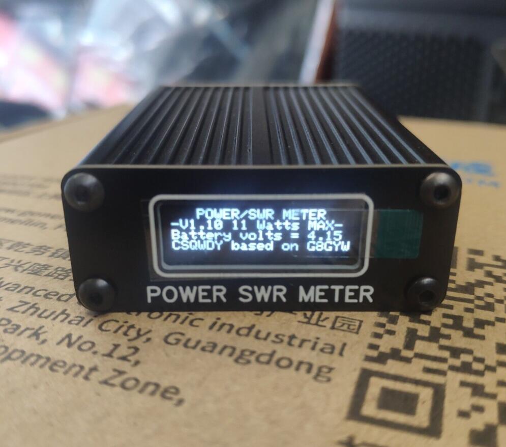 Open Source Mini QRP 1.6M-30Mhz SWR HF Short Wave Standing Wave Meter SWR Meter Power Meter + OLED + Battery Based on G8GYW